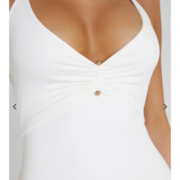 Heidi Recycled Nylon Pin Detail Midi Dress - Picture 6 of 9